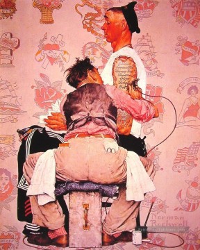 彫師 1944 ノーマン・ロックウェル Oil Paintings
